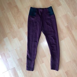 Burgundy leggings